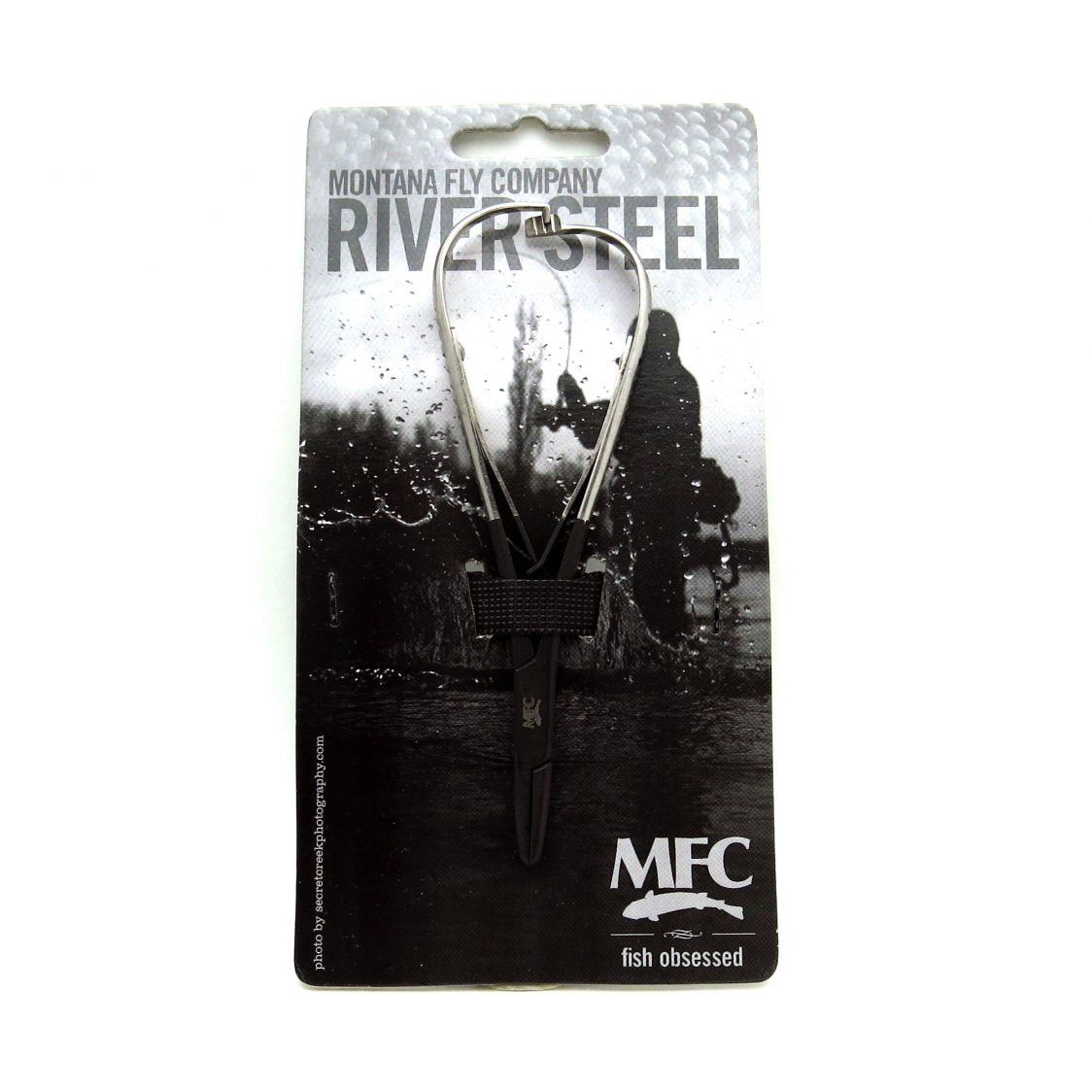 MFC River Steel - 5-1/2″ Mitten Clamp Forceps (Black/Silver)