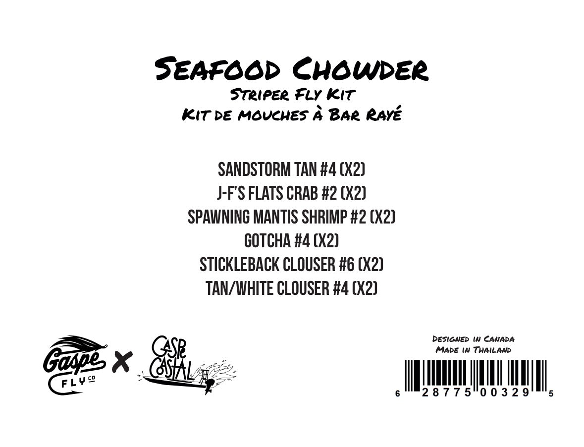 Chowder Fly Seafood Chowder - Kit of 12 Flies – Gaspé Fly Company