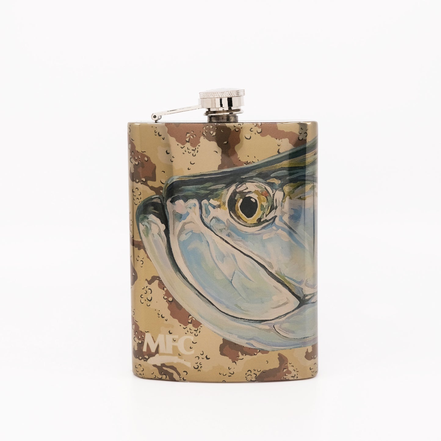 MFC Hip Flask - Udesen's Tarpon Head Desert Camo