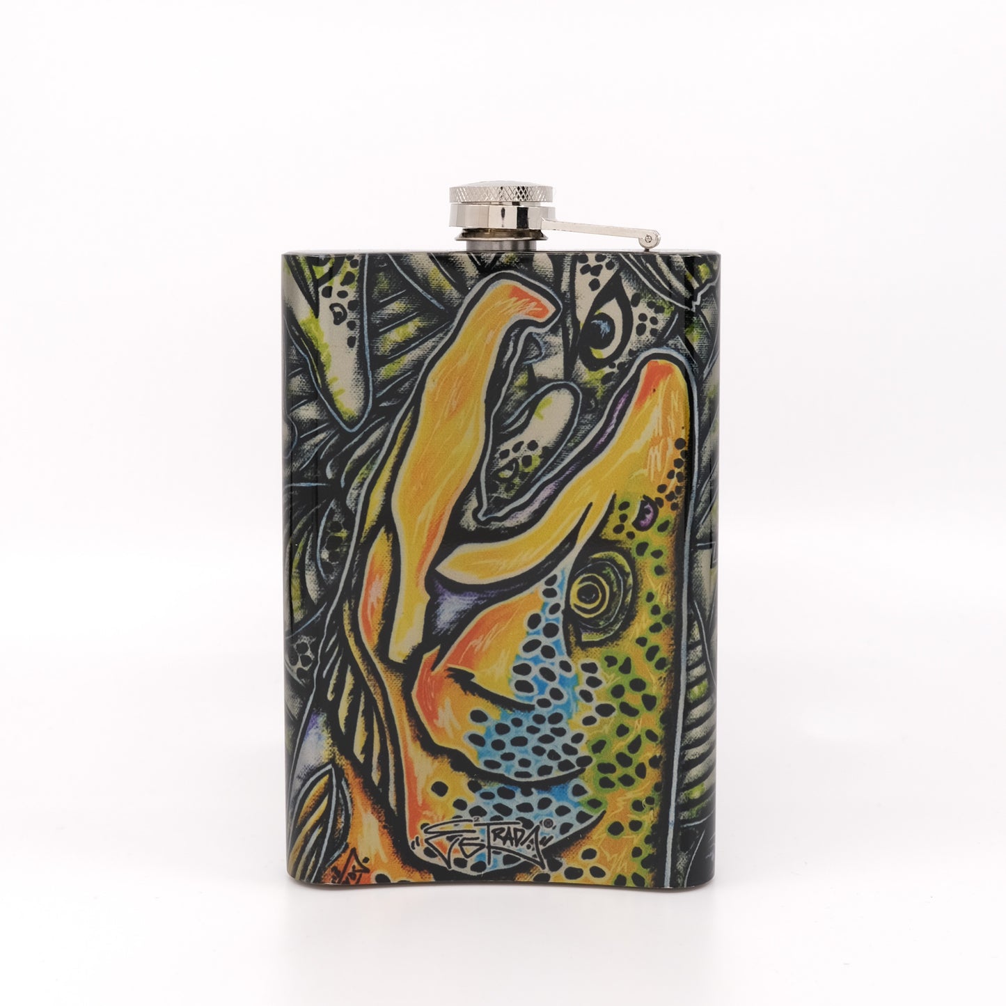 MFC Hip Flask - Estrada's Brown Trout Graffiti