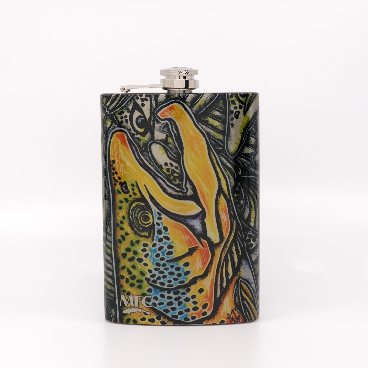 MFC Hip Flask - Estrada's Brown Trout Graffiti