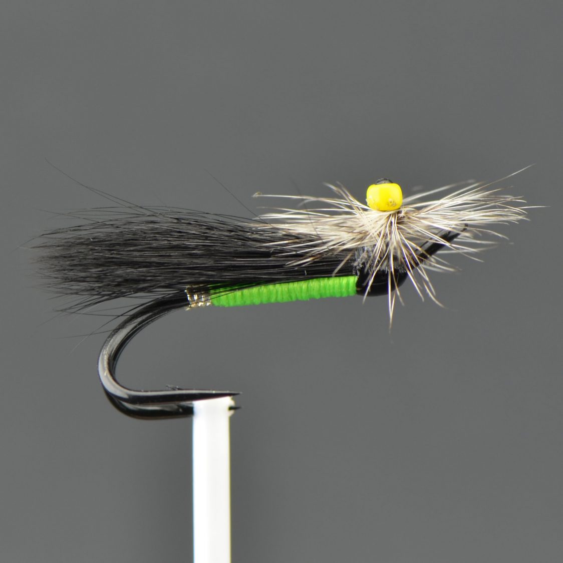 Stonefly - Green Body/ Black Wing/ Grizzly Hackle