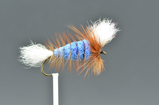 Wulff Electric Blue - Queue Blanche - Hackle Brun