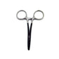 MFC River Steel - 5″ Straight Tip Forceps (Black/Silver)